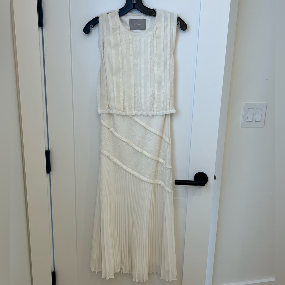 Jason Wu white lace ruffle dress